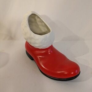 Santa Claus ceramic boot